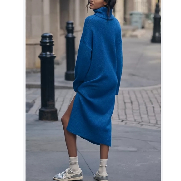 NWT Anthropologie Daily Practice Karigan Midi Sweater Dress Turtleneck Size XL - Picture 1 of 9